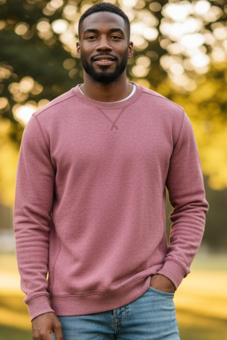 Eddie Bauer Men's Long Sleeve Waffle Knit Thermal Crewneck Shirt